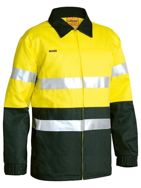 Bisley Jackets / Vests Yellow/Bottle / XS Bisley Taped Hi Vis Drill Jacket