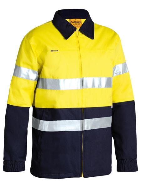Bisley Jackets / Vests Yellow/Navy / XS Bisley Taped Hi Vis Drill Jacket