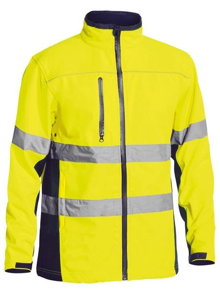 Bisley Jackets / Vests Yellow/Navy / XS Bisley Taped Hi Vis Soft Shell Jacket