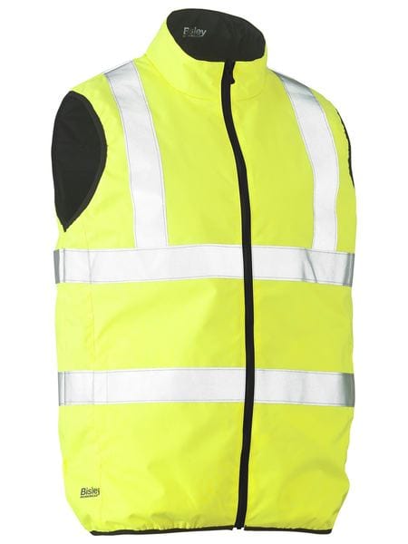 Bisley Jackets / Vests Yellow / XS Bisley Taped Hi Vis Reversible Puffer Vest