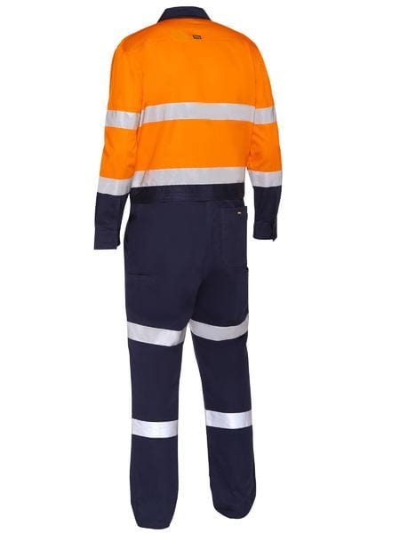 Bisley Overalls Bisley Taped Hi Vis Work Coverall with Waist Zip Opening