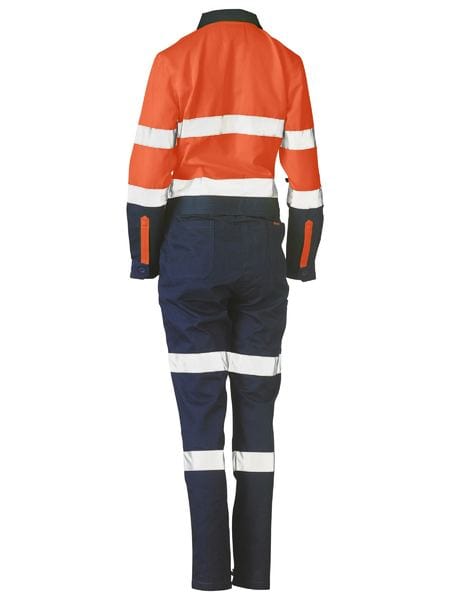 Bisley Overalls Bisley Women's Taped Hi Vis Cotton Drill Coverall