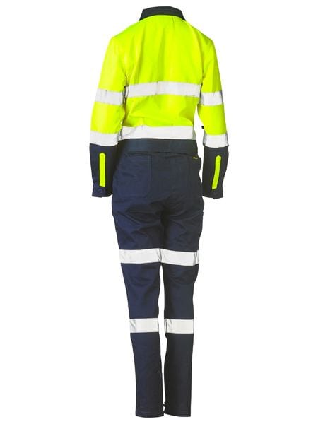 Bisley Overalls Bisley Women's Taped Hi Vis Cotton Drill Coverall