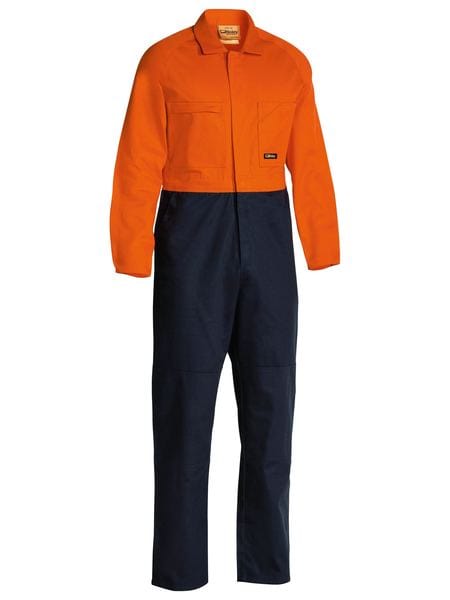 Bisley Overalls Orange/Navy / 77 Bisley Hi Vis Drill Coverall