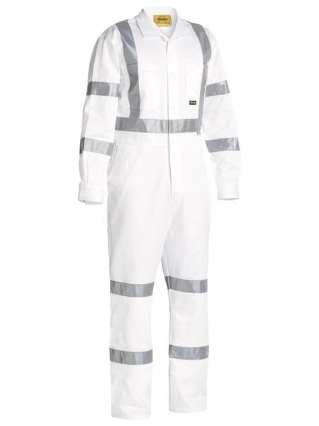 Bisley Overalls White / 77 Bisley X Taped Biomotion Cotton Drill Coverall