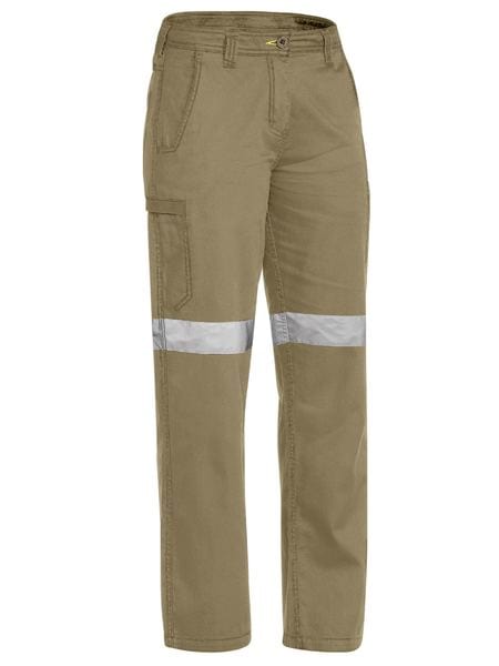 Bisley Pants / Shorts Khaki / 6 Bisley Women's Taped Cool Vented Lightweight Pants