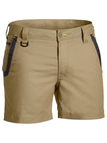 Bisley Pants / Shorts Khaki / 72 Bisley Flx & Move Stretch Short
