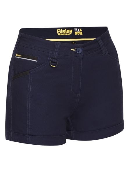 Bisley Pants / Shorts Navy / 6 Bisley Women's Flx & Move Short Short