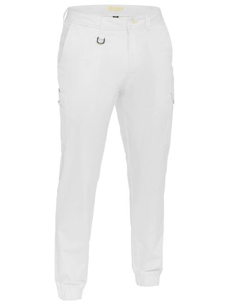 Bisley Pants / Shorts White / 87 Bisley Stretch Cotton Drill Cargo Cuffed Pants