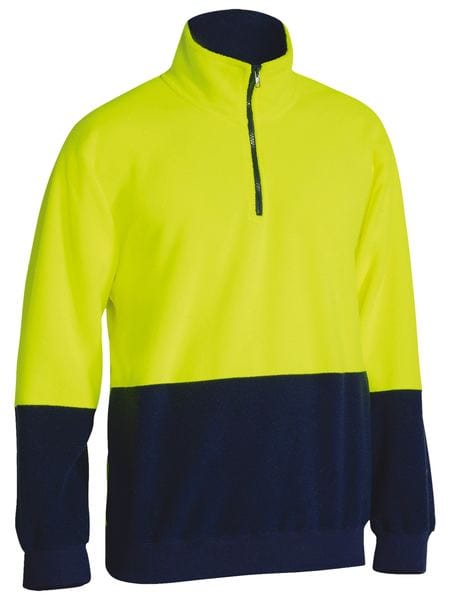 Bisley Polars Yellow/Navy / XS Bisley Hi Vis Polar Fleece Zip Pullover