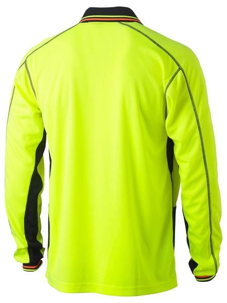 Bisley Polos / Shirts Bisley Hi Vis Polyester Mesh Long Sleeve Polo