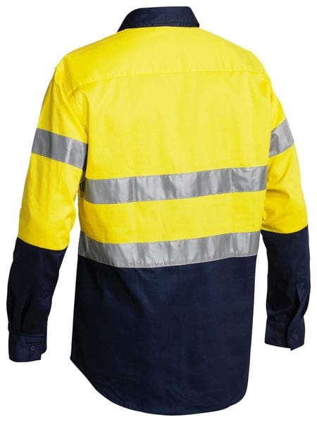Bisley Polos / Shirts Bisley Taped Hi Vis Closed Front Drill Shirt