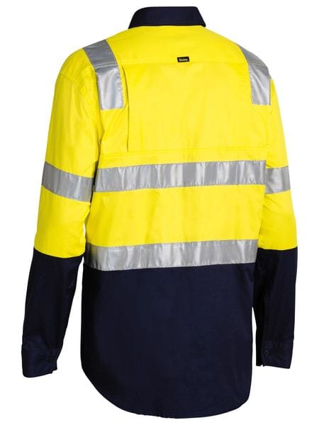 Bisley Polos / Shirts Bisley Taped Hi Vis Cool Lightweight Longsleeve Shirt with Shoulder Tape