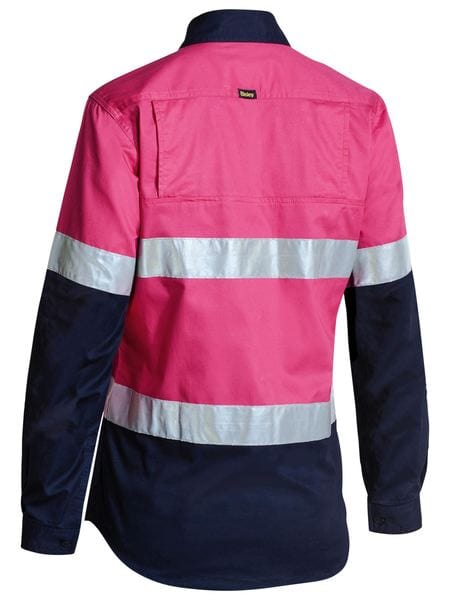 Bisley Polos / Shirts Bisley Women's Taped Hi Vis Cool Lightweight Drill Shirt