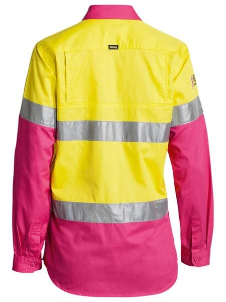 Bisley Polos / Shirts Bisley Women's Taped Hi Vis Cool Lightweight Drill Shirt