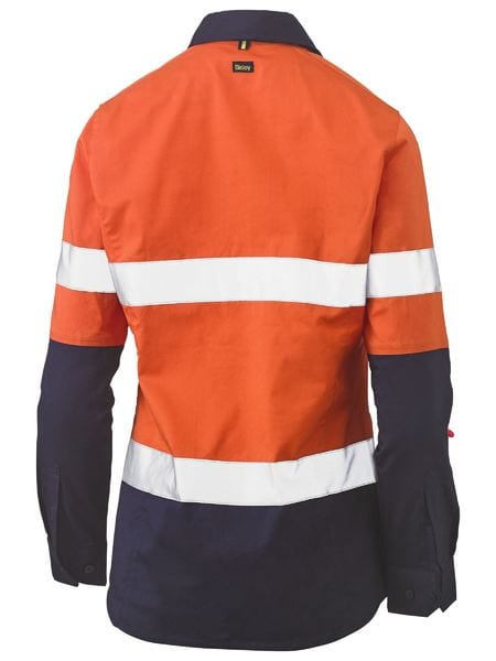 Bisley Polos / Shirts Bisley Women's Taped Hi Vis Stretch V-Neck Closed Front Shirt