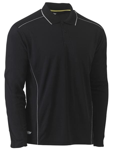 Bisley Polos / Shirts Black / 2XS Bisley Long Sleeve Polo Shirt