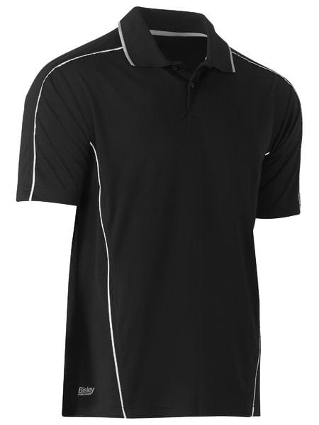 Bisley Polos / Shirts Black / S Bisley Cool Mesh Polo with Reflective Piping