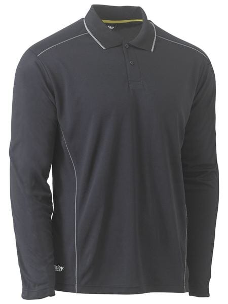 Bisley Polos / Shirts Charcoal / 2XS Bisley Long Sleeve Polo Shirt