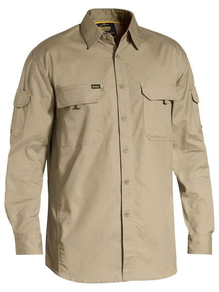 Bisley Polos / Shirts Khaki / S Bisley X Airflow Ripstop Longsleeve Shirts