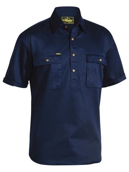 Bisley Polos / Shirts Navy / S Bisley Closed Front Cotton Drill Shirt