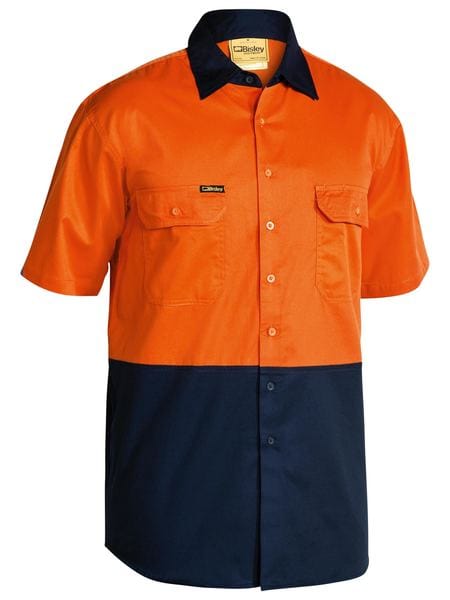 Bisley Polos / Shirts Orange/Navy / XS Bisley Hi Vis Cool Lightweight Drill Shirt