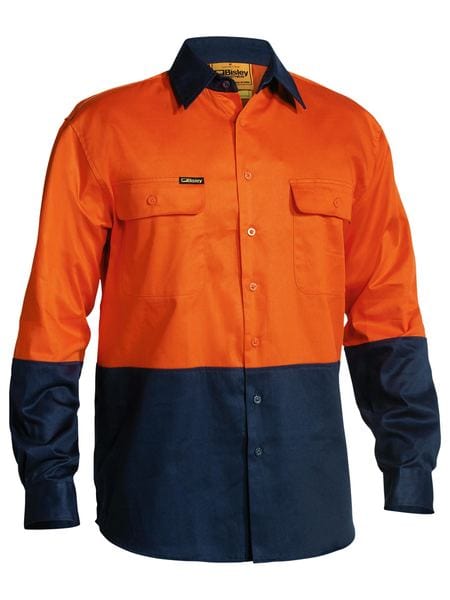 Bisley Polos / Shirts Orange/Navy / XS Bisley Hi Vis Drill Shirt