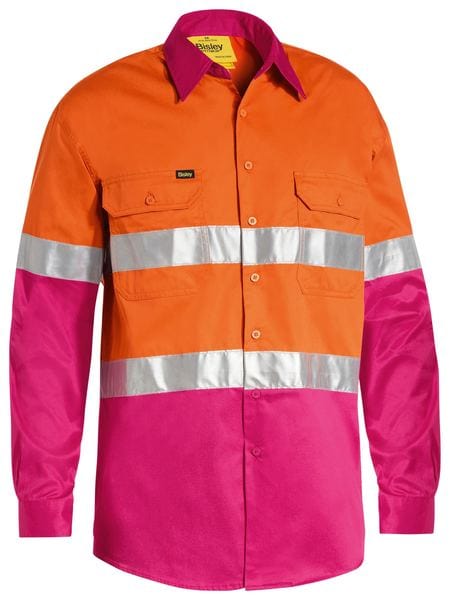 Bisley Polos / Shirts Orange/Pink / S Bisley Taped Hi Vis Cool Lightweight Shirt