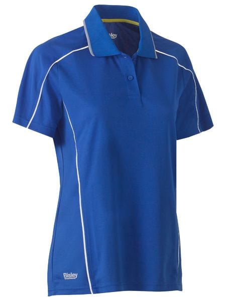 Bisley Polos / Shirts Royal / 6 Bisley Women's Cool Mesh Polo with Reflective Piping