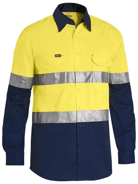 Bisley Polos / Shirts Yellow/Navy / S Bisley Taped Hi Vis Cool Lightweight Shirt