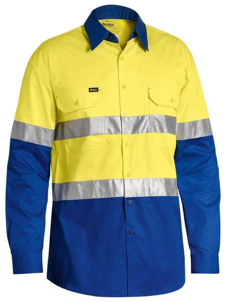 Bisley Polos / Shirts Yellow/Royal / S Bisley Taped Hi Vis Cool Lightweight Shirt