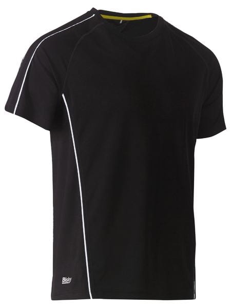 Bisley T-Shirts Black / XS Bisley Cool Mesh Tee with Reflective Piping