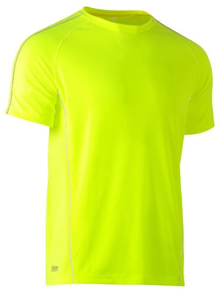 Bisley T-Shirts Yellow / XS Bisley Cool Mesh Tee with Reflective Piping