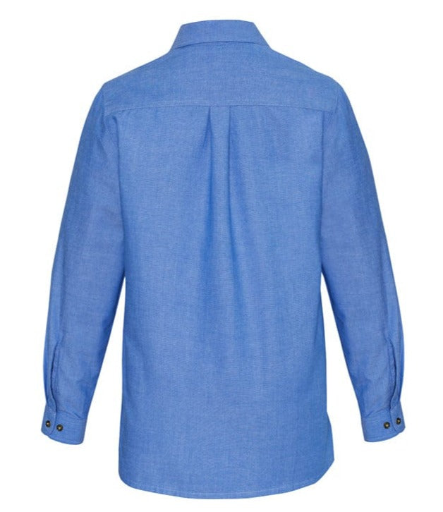 Biz Collection Polos / Shirts Biz Collection Ladies Wrinkle Free Chambray Long Sleeve Shirt