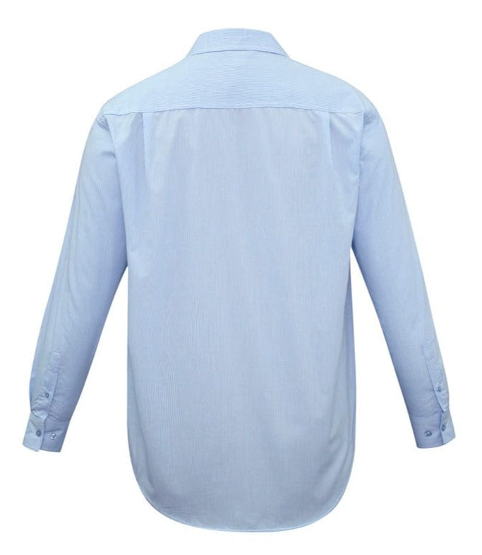 Biz Collection Polos / Shirts Biz Collection Mens Micro Check Long Sleeve Shirt