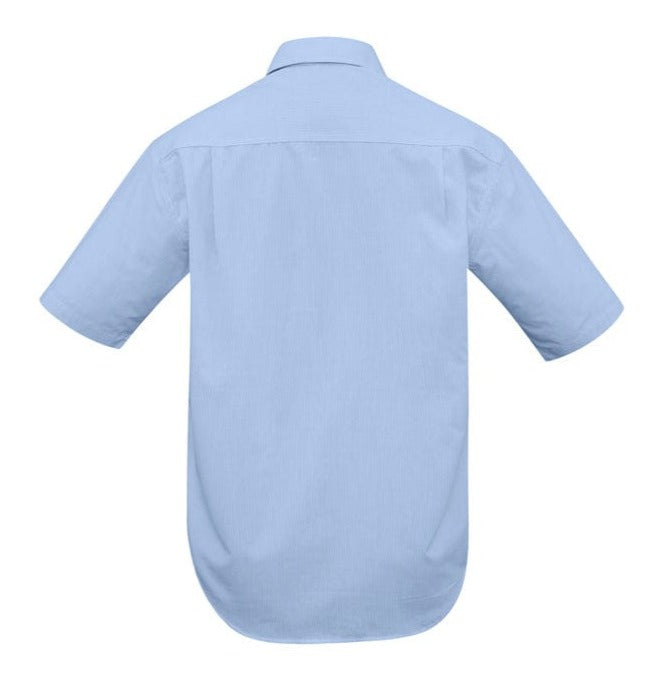 Biz Collection Polos / Shirts Biz Collection Mens Micro Check Short Sleeve Shirt