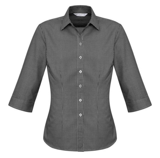 Biz Collection Polos / Shirts Black / 6 Biz Collection Ladies Ellison 3/4 Sleeve Shirt