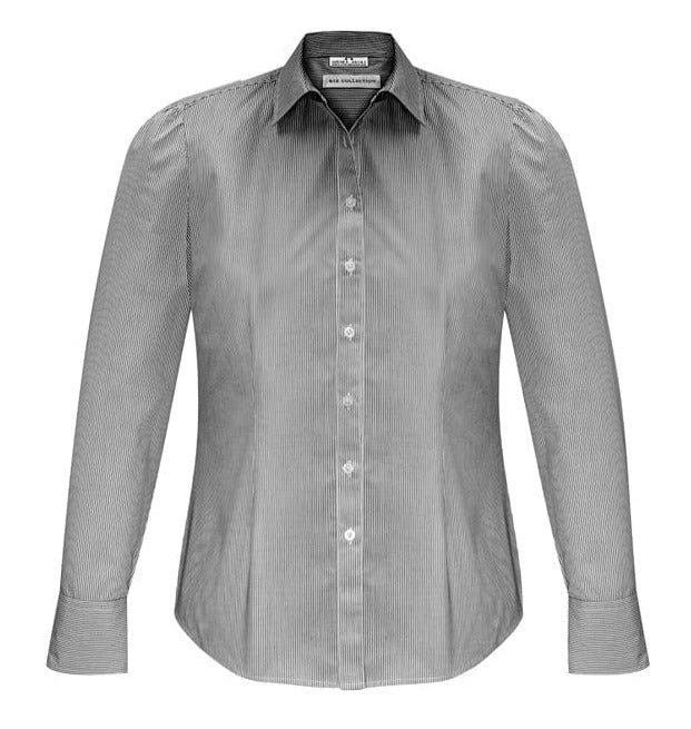 Biz Collection Polos / Shirts Black / 6 Biz Collection Ladies Euro Long Sleeve Shirt