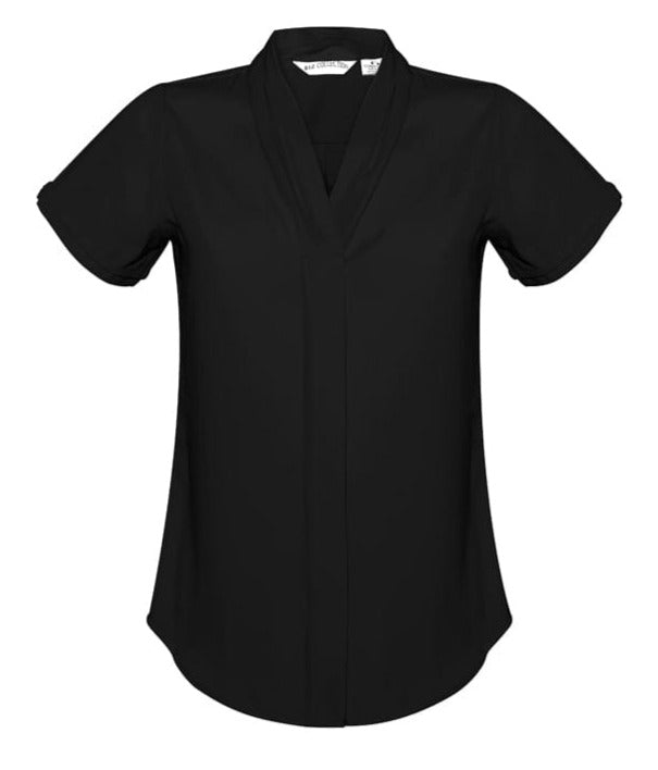 Biz Collection Polos / Shirts Black / 6 Biz Collection Ladies Madison Short Sleeve