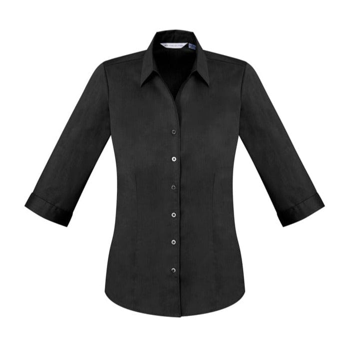 Biz Collection Polos / Shirts Black / 6 Biz Collection Ladies Monaco 3/4 Sleeve Shirt