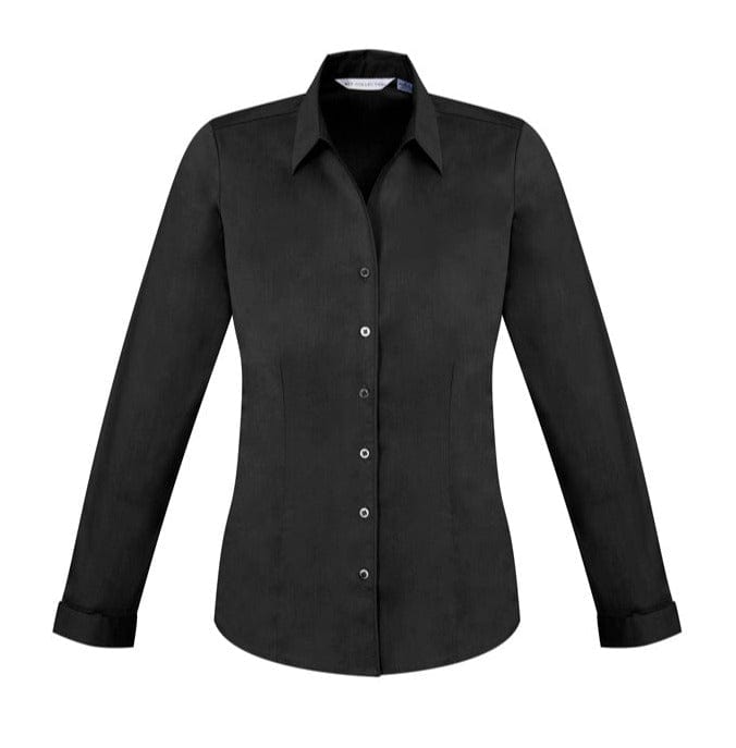 Biz Collection Polos / Shirts Black / 6 Biz Collection Ladies Monaco Long Sleeve Shirt