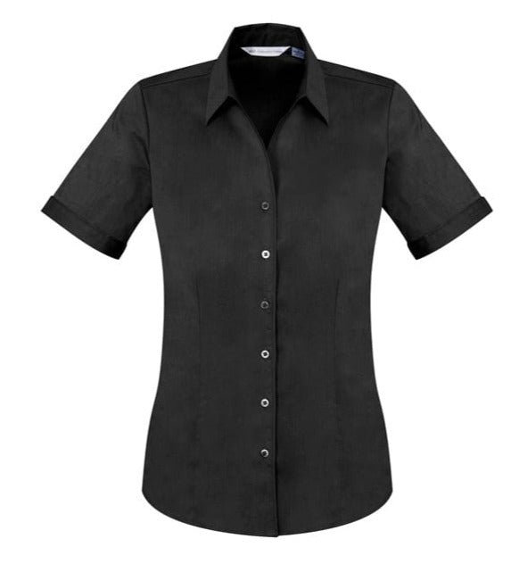 Biz Collection Polos / Shirts Black / 6 Biz Collection Ladies Monaco Short Sleeve Shirt