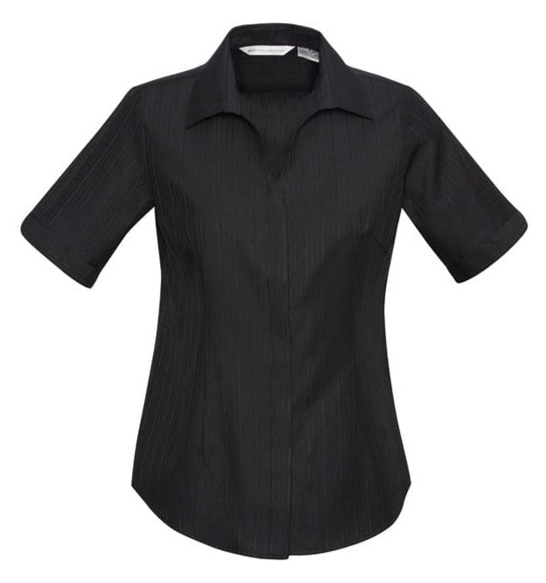 Biz Collection Polos / Shirts Black / 6 Biz Collection Ladies Preston Short Sleeve Shirt