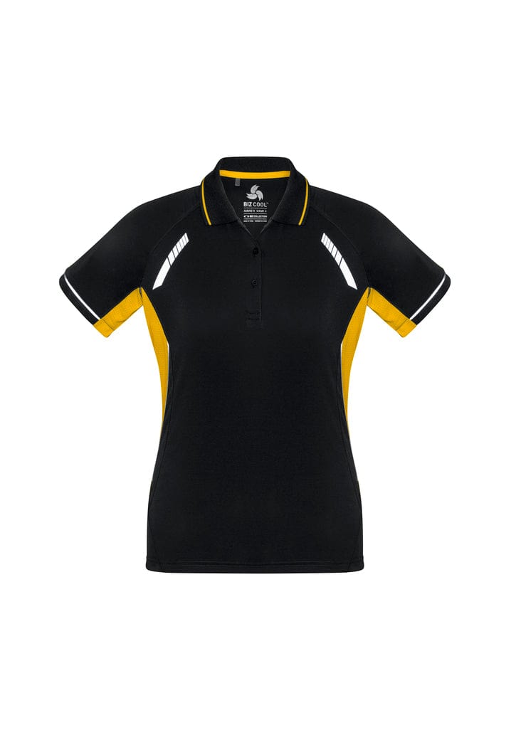 Biz Collection Polos / Shirts Black/Gold/Silver / 6 Biz Collection Ladies Renegade Polo