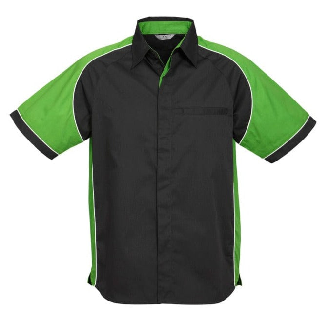 Biz Collection Polos / Shirts Black/Green/White / S Biz Collection Mens Nitro Shirt