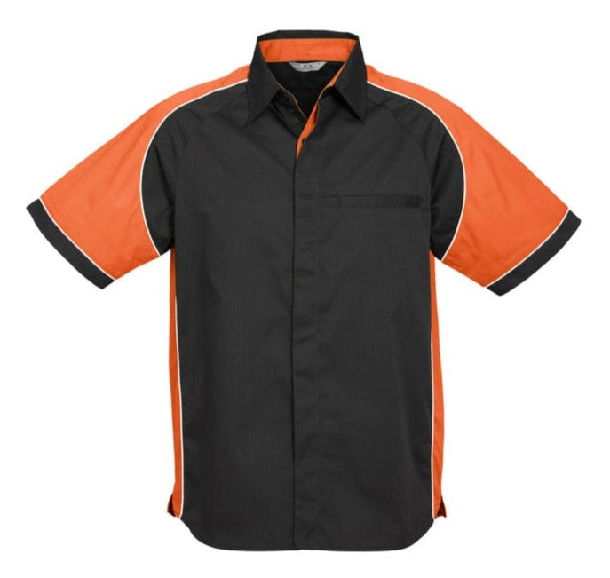 Biz Collection Polos / Shirts Black/Orange/White / S Biz Collection Mens Nitro Shirt