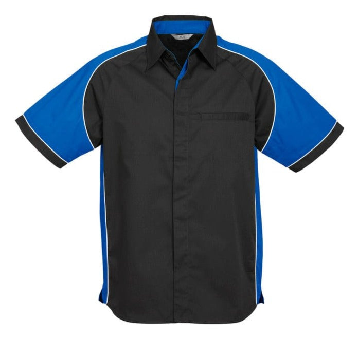 Biz Collection Polos / Shirts Black/Royal/White / S Biz Collection Mens Nitro Shirt