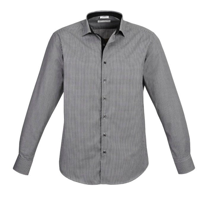 Biz Collection Polos / Shirts Black / S Biz Collection Mens Edge Long Sleeve Shirt