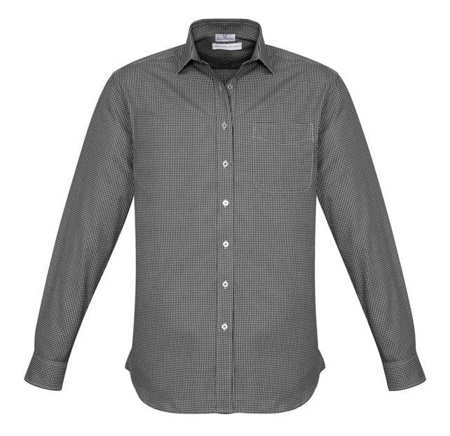 Biz Collection Polos / Shirts Black / S Biz Collection Mens Ellison Long Sleeve Shirt