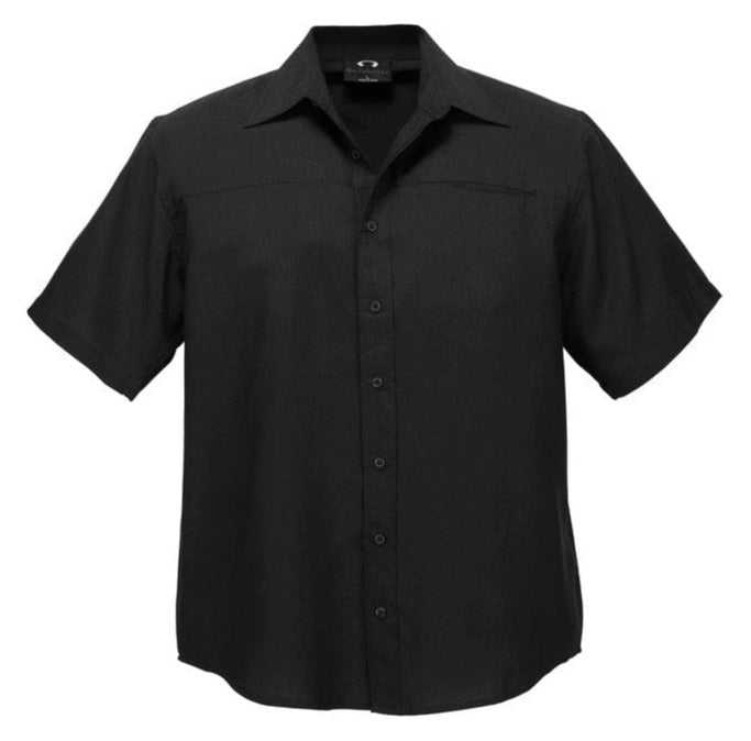 Biz Collection Polos / Shirts Black / S Biz Collection Mens Plain Oasis Short Sleeve Shirt